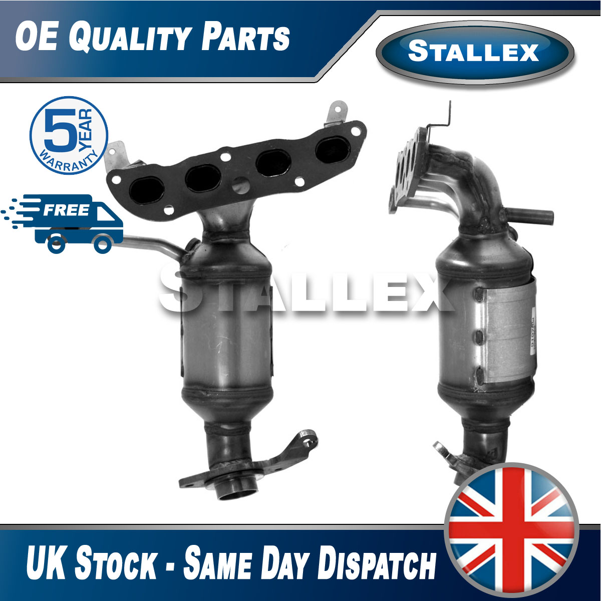 Fits Toyota Yaris Auris 1.3 Catalytic Converter Euro 5 Front Stallex